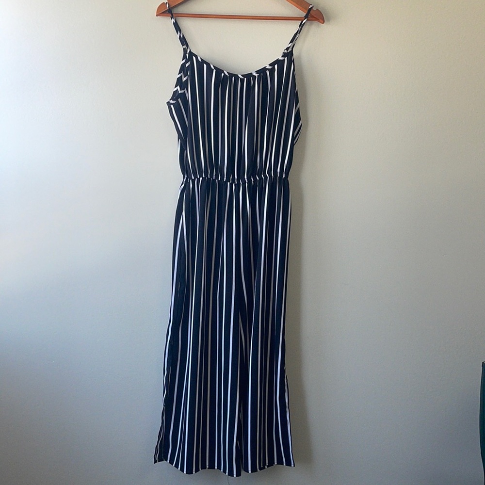 Women’s pinstripe jumpsuit
